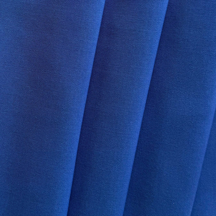 Light to Mid-Weight Azure Blue Virgin Wool Twill Gabardine (Made in Italy)