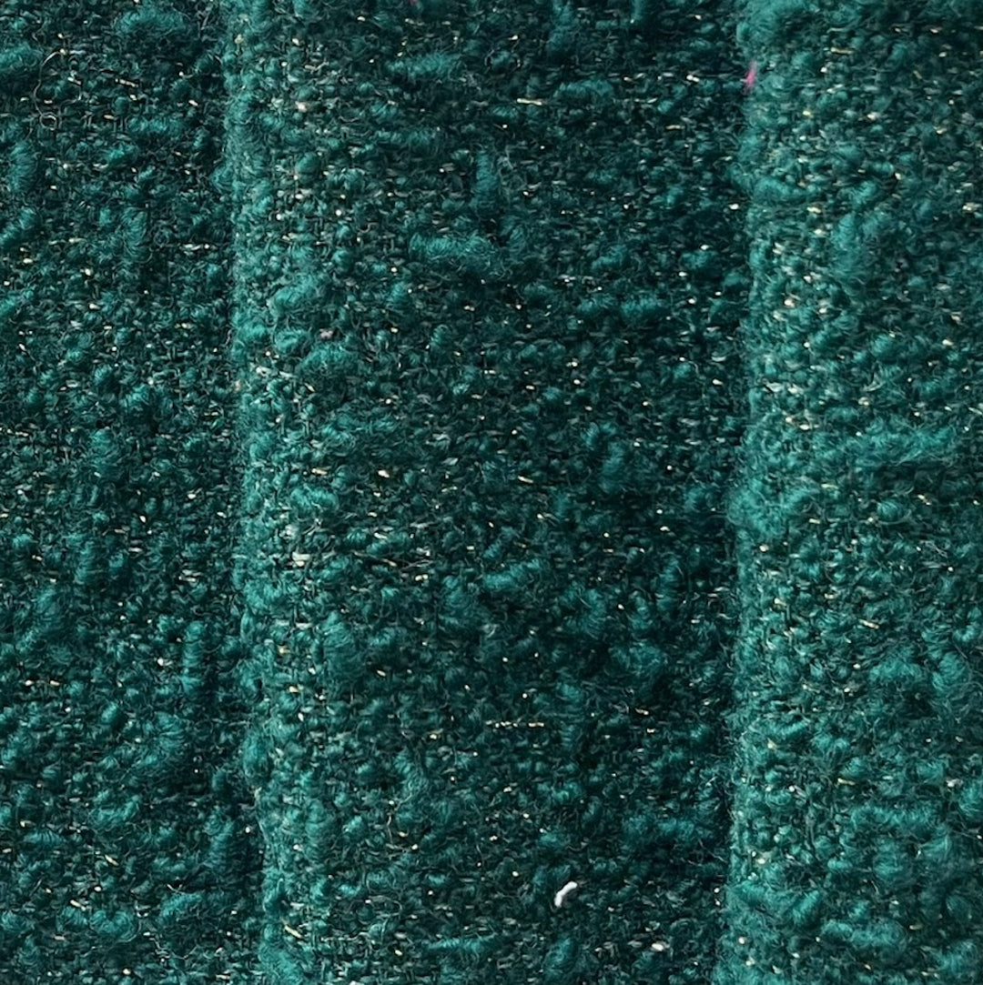 Mid-Weight Elegant Spruce Wool Blend Bouclé (Made in Italy)