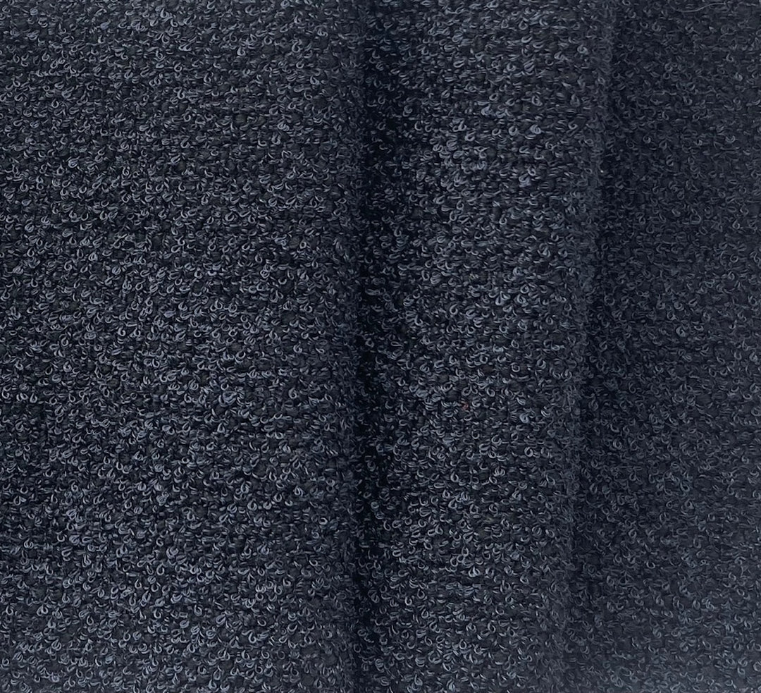 Couture Airy Midnight Navy & Onyx Wool Blend Bouclé (Made in Italy)