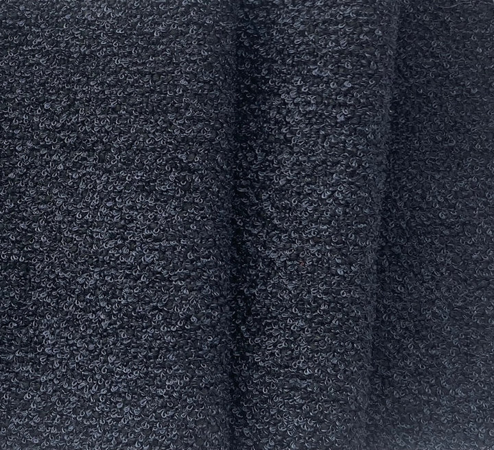 Couture Airy Midnight Navy & Onyx Wool Blend Bouclé (Made in Italy)