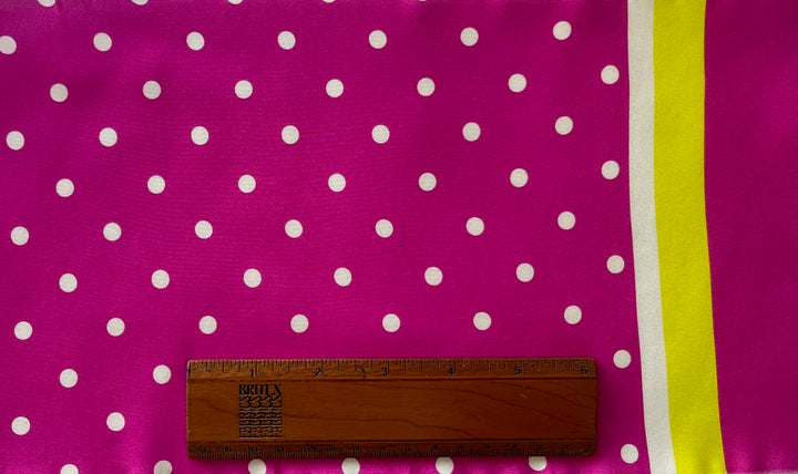 5" Border Print - Roman Holiday Matte Silk Satin Charmeuse (Made in Italy)