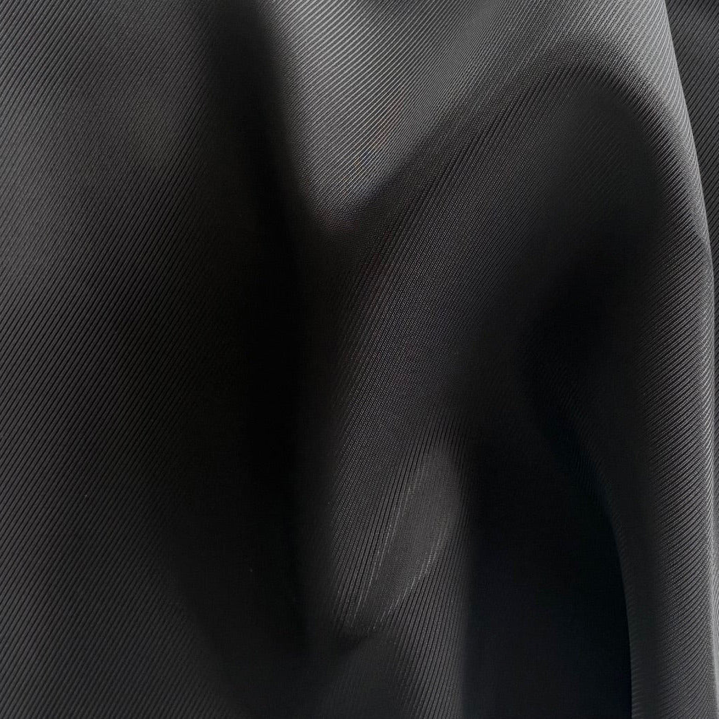 Classic Black Cupro Rayon Bemberg Twill Lining (Made in Italy)