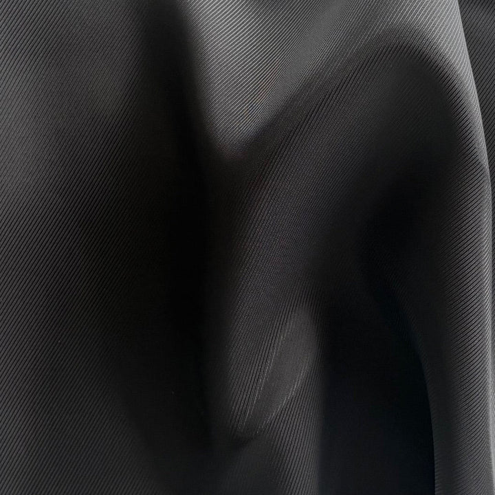 Classic Black Cupro Rayon Bemberg Twill Lining (Made in Italy)