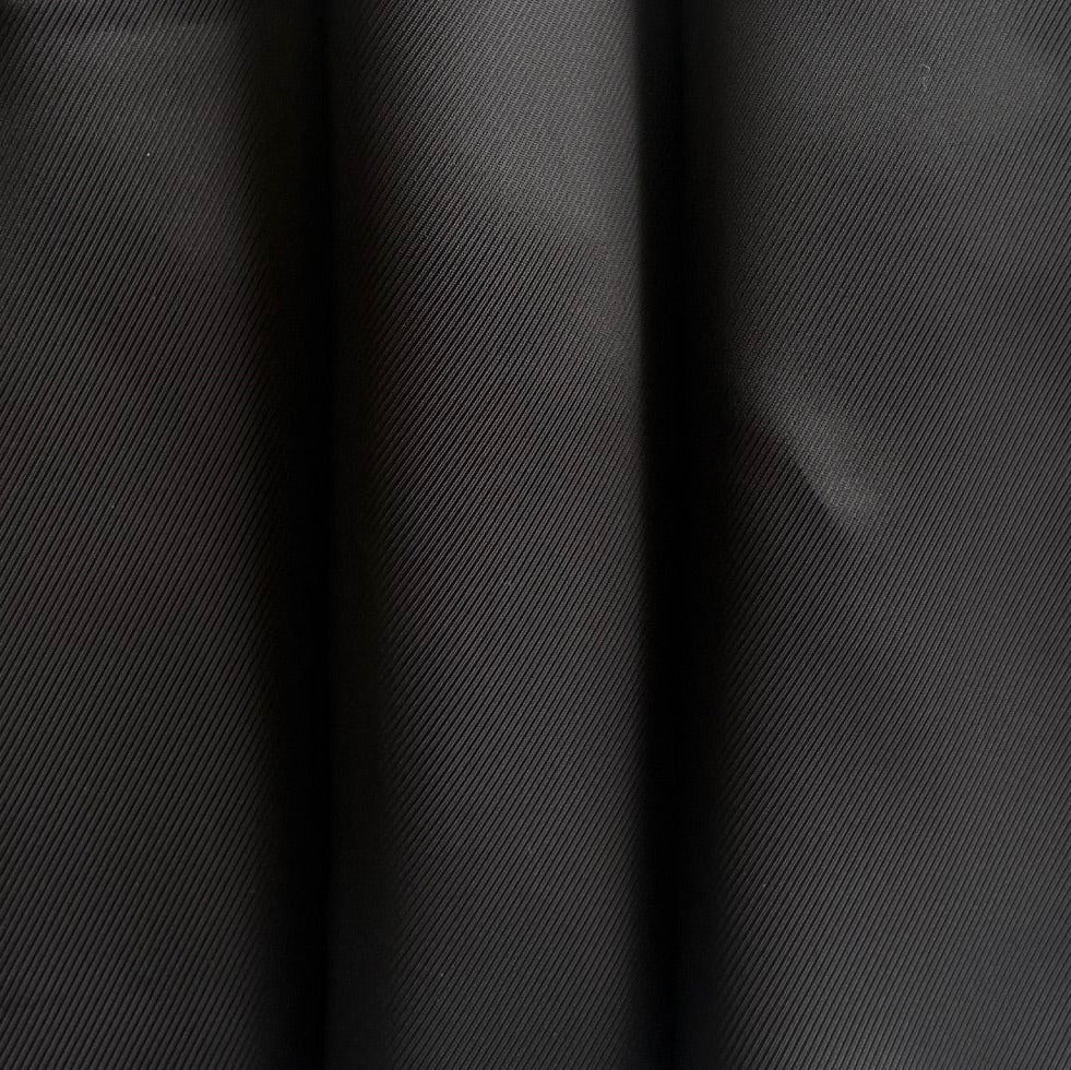 Classic Black Cupro Rayon Bemberg Twill Lining (Made in Italy)