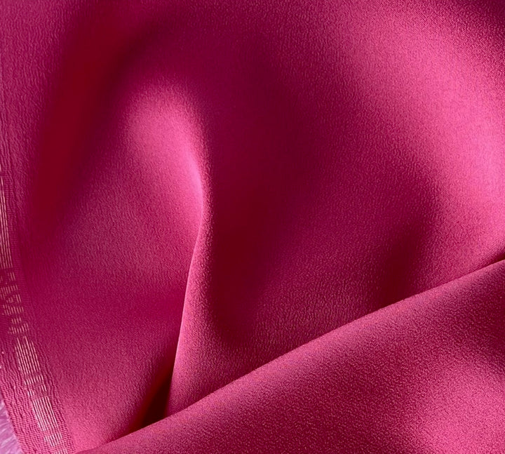 Moschino Glamorous Barbie Pink Stretch Rayon Viscose Blend Crepe Back Satin (Made in Italy)