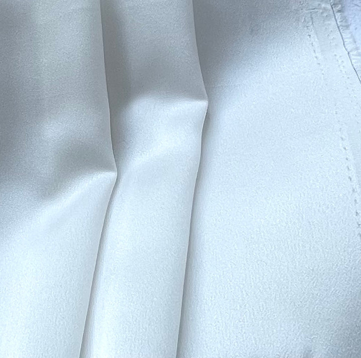 High-End Dyed White Rayon Viscose Blend Crepe Back Satin (Made in Italy)