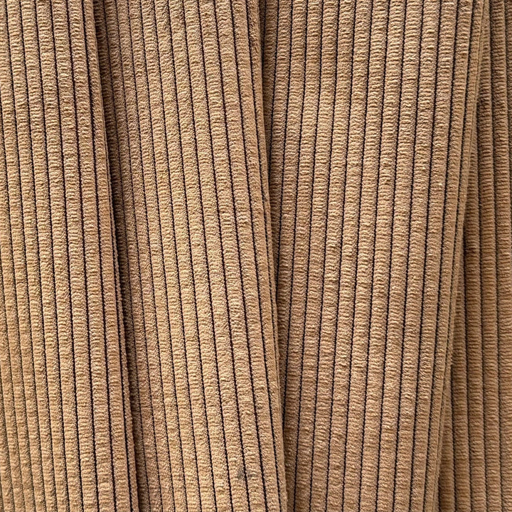 Designer Café au Lait Nutmeg Mid-Wale Polyester Corduroy (Made in Italy)