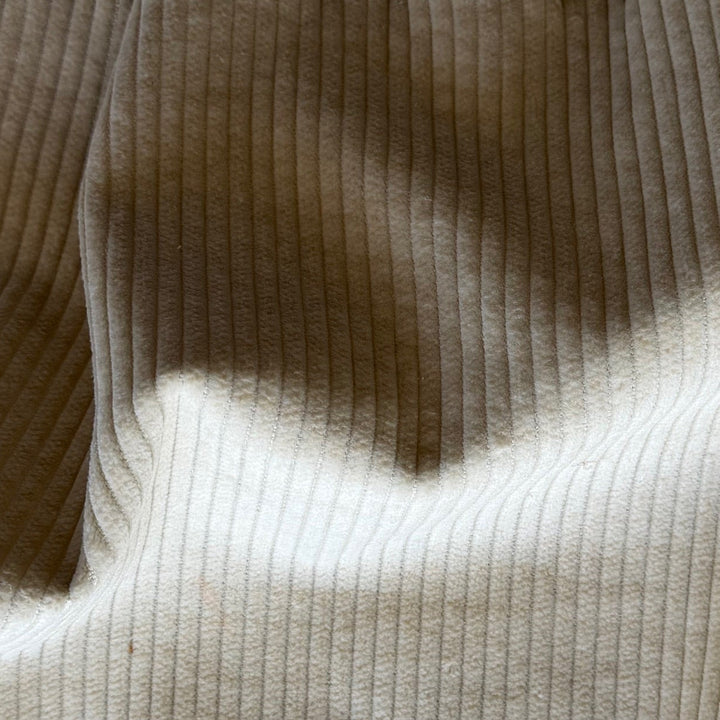 Plush Natural Wide-Wale Organic Cotton Corduroy (Made in Italy)