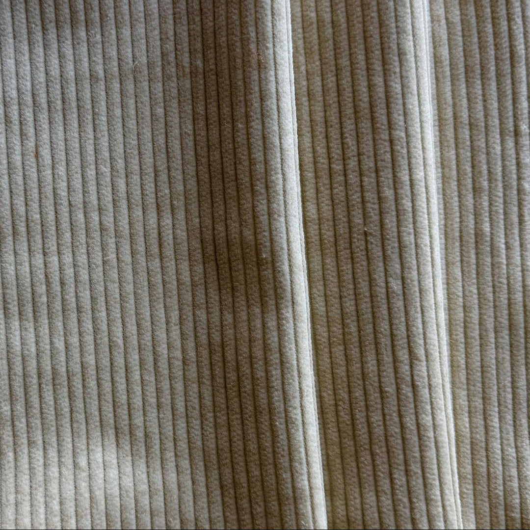 Plush Natural Wide-Wale Organic Cotton Corduroy (Made in Italy)
