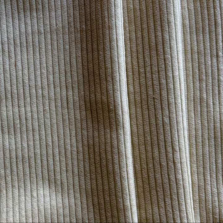 Plush Natural Wide-Wale Organic Cotton Corduroy (Made in Italy)