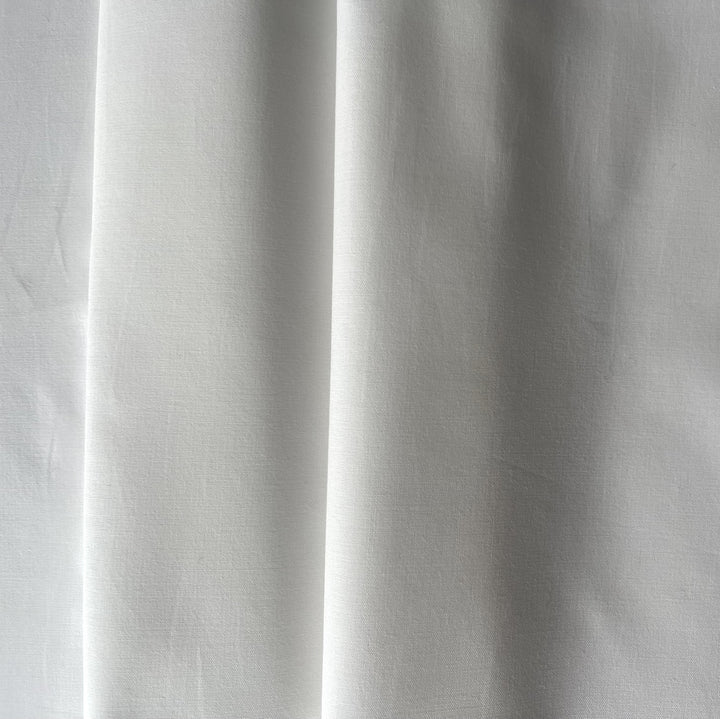 Ferragamo Soft White Stretch Cotton Poplin Shirting (Made in Italy)