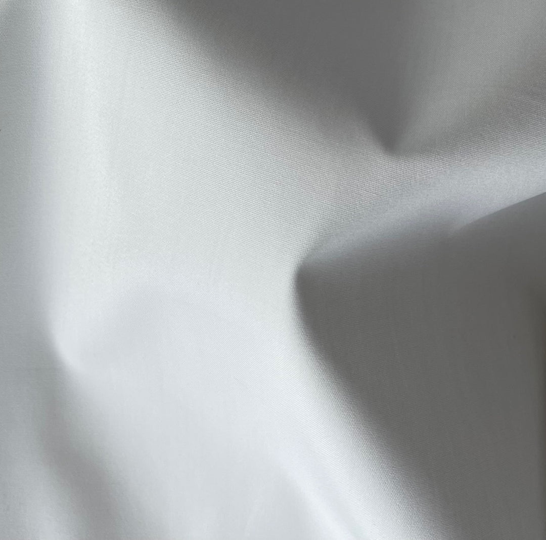 Finest Soft White Silky Cotton Poplin Shirting (Made in Italy)