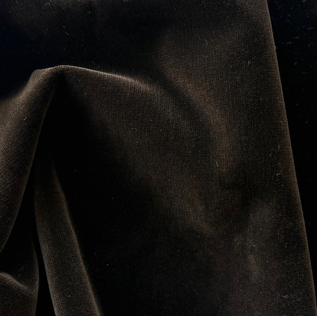Bittersweet Espresso Cotton Velvet (Made in  Italy)