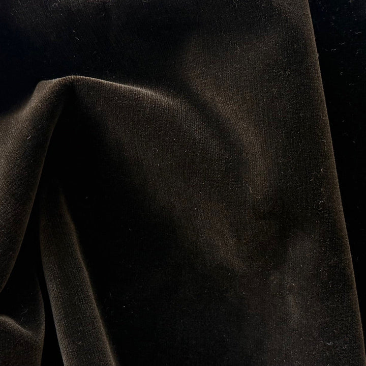 Bittersweet Espresso Cotton Velvet (Made in  Italy)