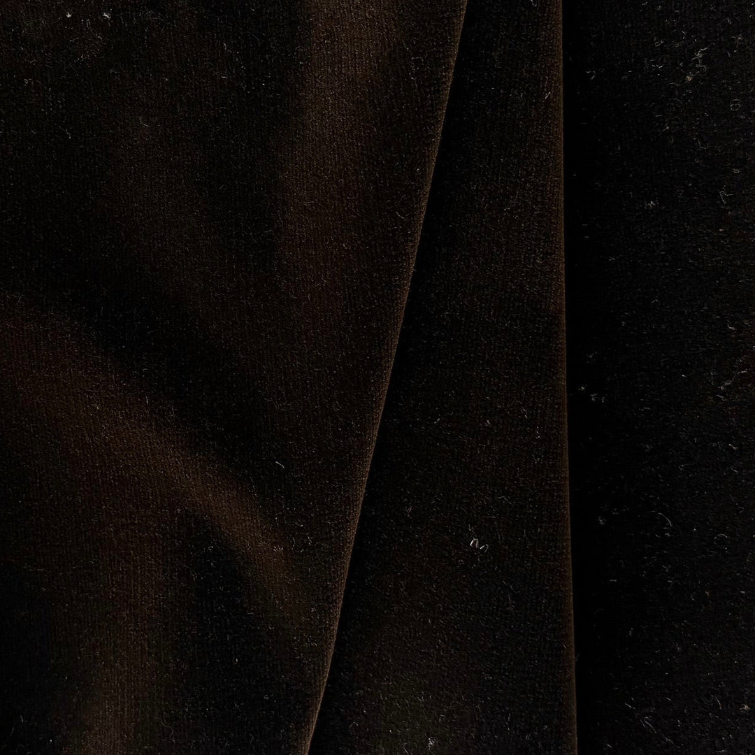 Bittersweet Espresso Cotton Velvet (Made in  Italy)