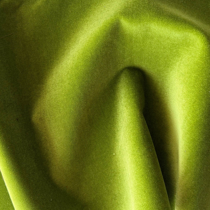 Glorious Kiwi Green Cotton Velvet (Made in Italy)
