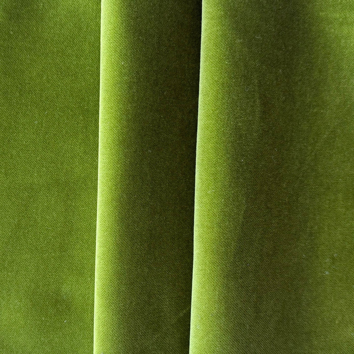 Glorious Kiwi Green Cotton Velvet (Made in Italy)