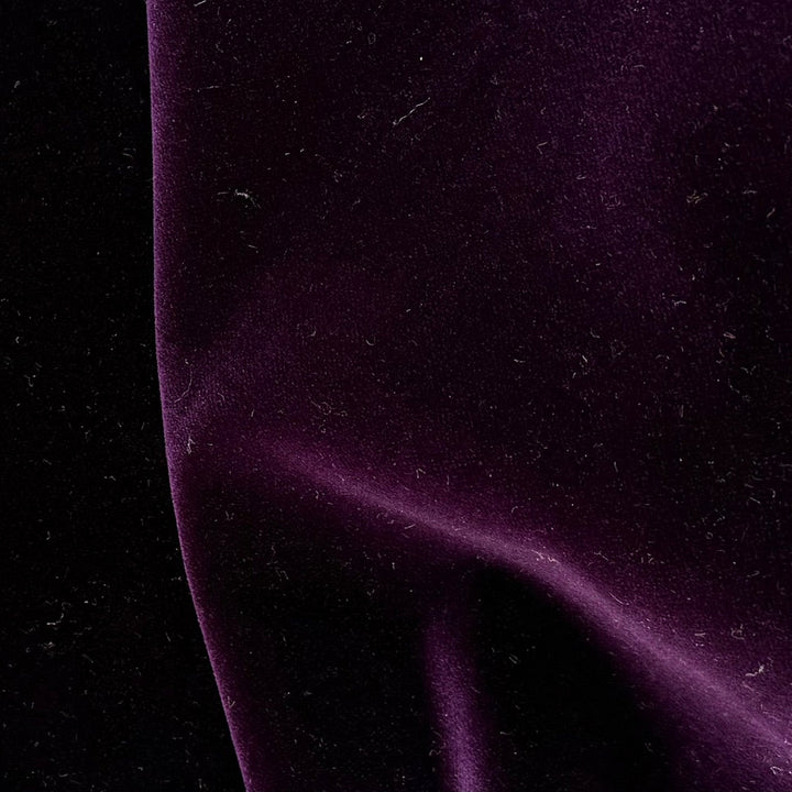 Moody Eggplant Purple Cotton Velvet (Made in Italy)