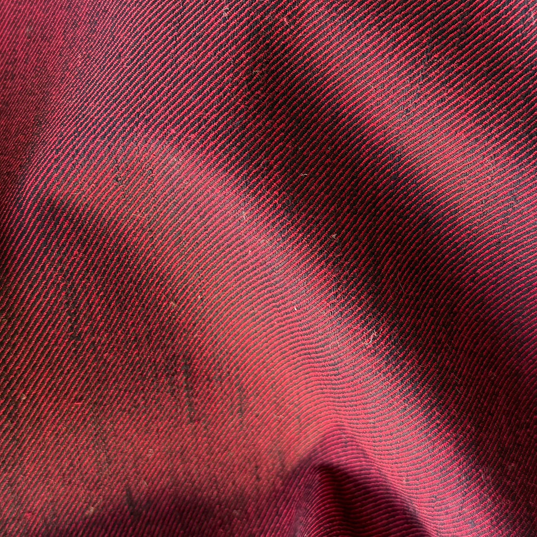 Heavy-Weight 13 oz Cherry & Licorice Cotton Denim Twill (Made in Italy)