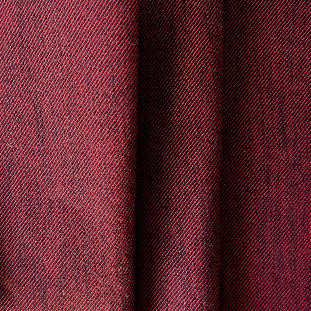Heavy-Weight 13 oz Cherry & Licorice Cotton Denim Twill (Made in Italy)