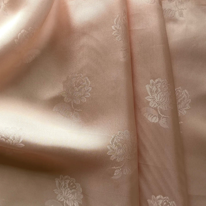 Peach Melba Jacquard Cupro Rayon Bemberg Twill Lining (Made in Italy)