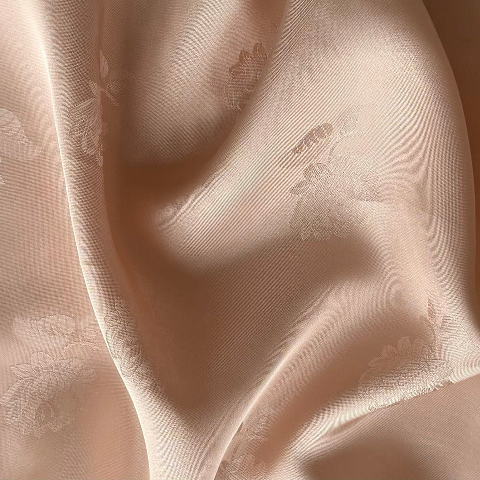 Peach Melba Jacquard Cupro Rayon Bemberg Twill Lining (Made in Italy)