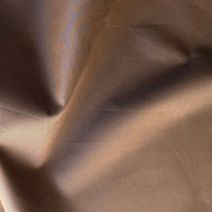 Designer Water-Resistant Bronze & Cobalt Cotton Twill (Made in Italy)