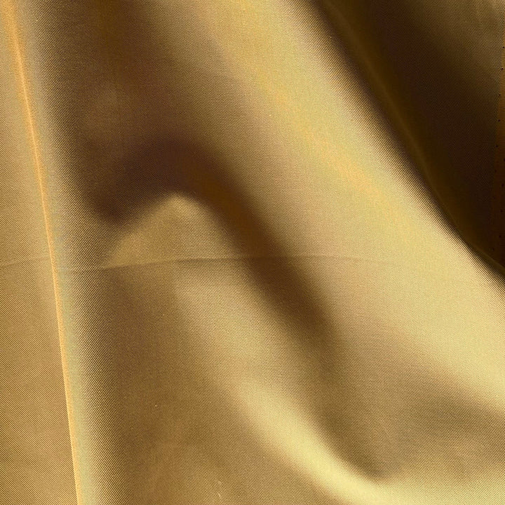 Designer Water-Resistant Goldenrod & Aqua Cotton Twill (Made in Italy)