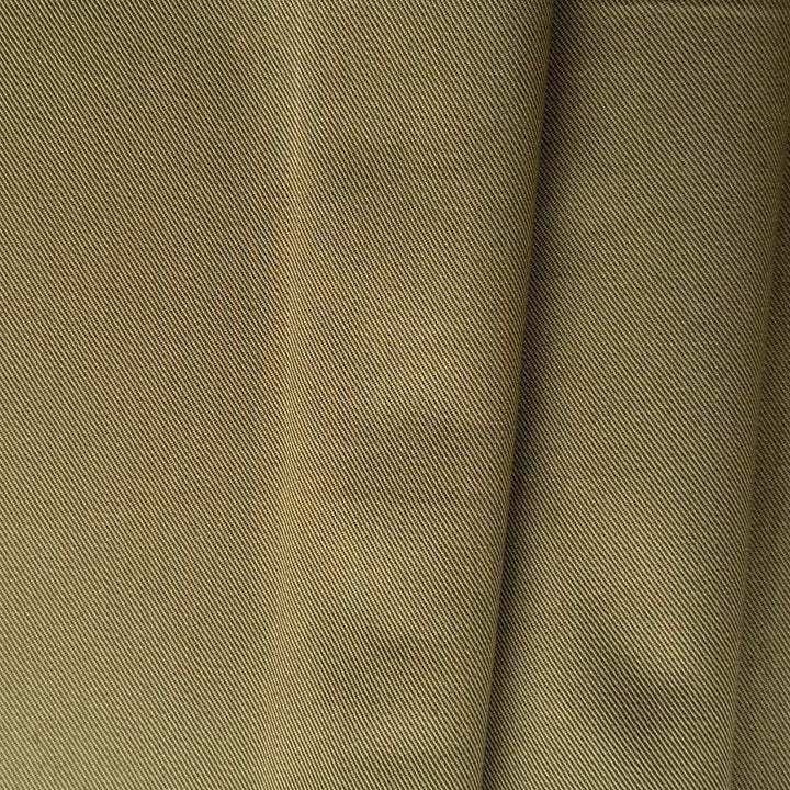 Mid-Weight Olive Drab Cotton Twill (Made in Italy)
