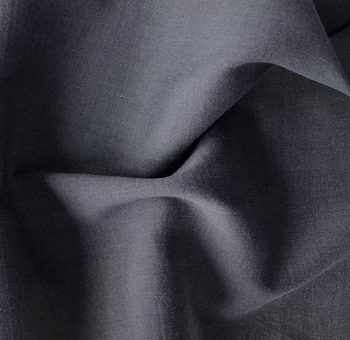 Lighter-Weight Charcoal Storms Stretch Linen Blend (Made in Italy)