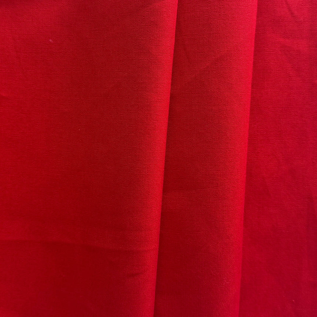 Mid-Weight Gorgeous Lipstick Red Cotton Twill (Made in Italy)