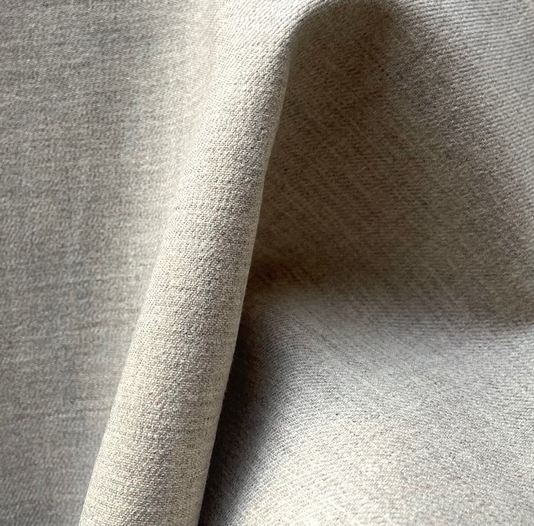 Mid-Weight Tanned Bone Mottled Stretch Linen Blend (Made in Italy)