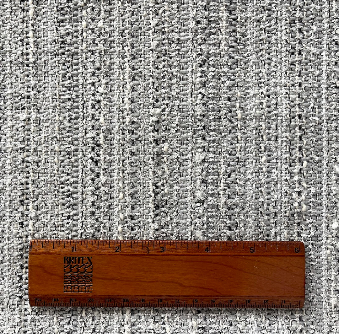 58" Panel - Celine Soft Shells & Fog Grey Cotton Blend Bouclé (Made in Italy)