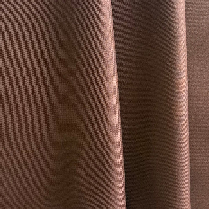 Earthy Redwood Brown Silk Twill (Made in Italy)