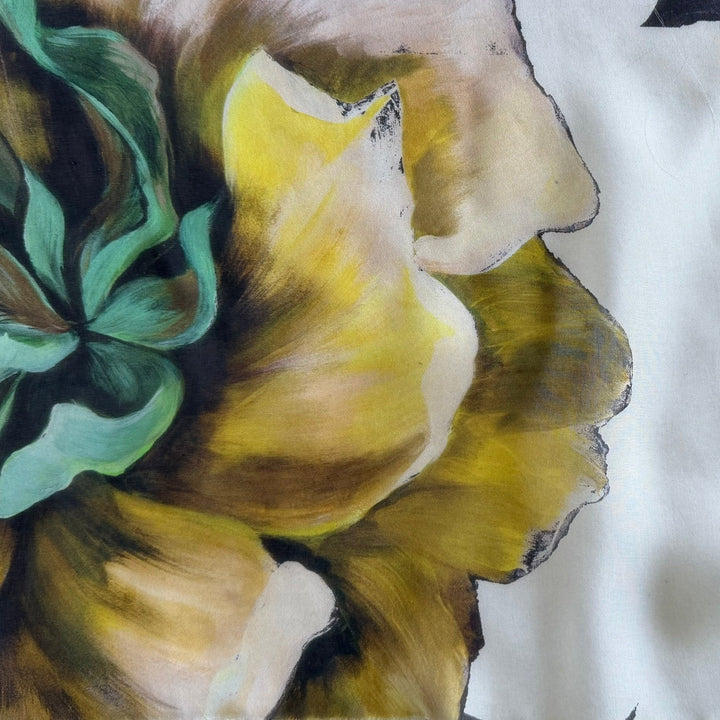 Exquisite Over-Sized Lush Floral Silk Chiffon (Made in Italy)