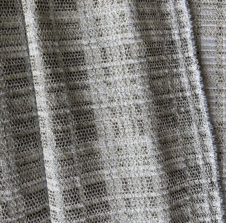 Couture Understated Sandy Parchment Cotton Blend Suiting (Made in Italy)