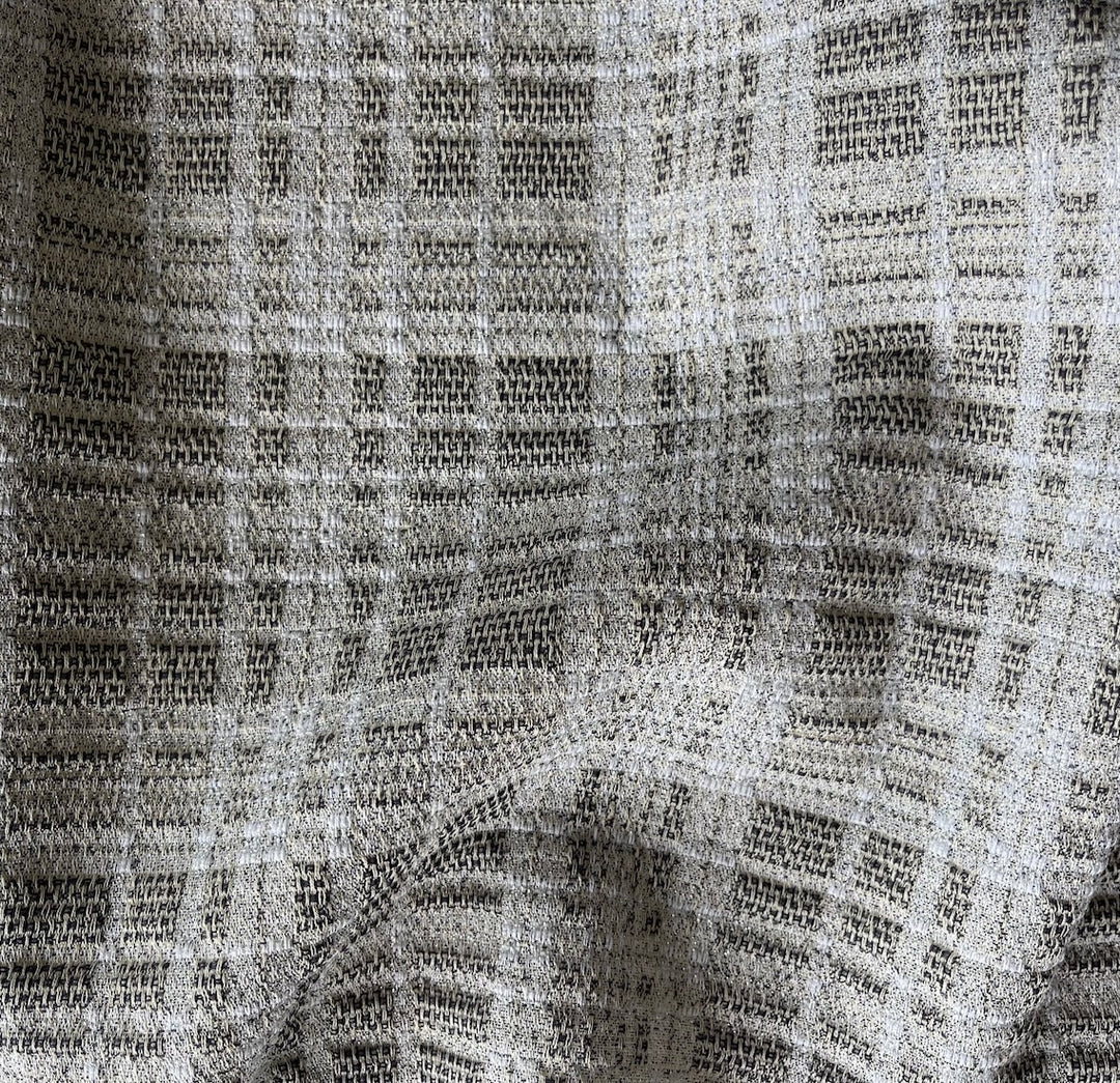 Couture Understated Sandy Parchment Cotton Blend Suiting (Made in Italy)