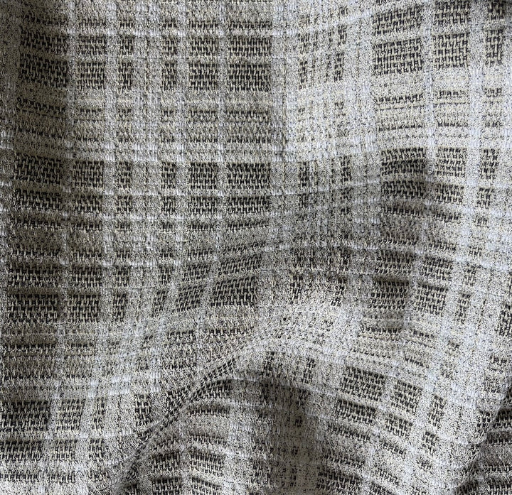 Couture Understated Sandy Parchment Cotton Blend Suiting (Made in Italy)