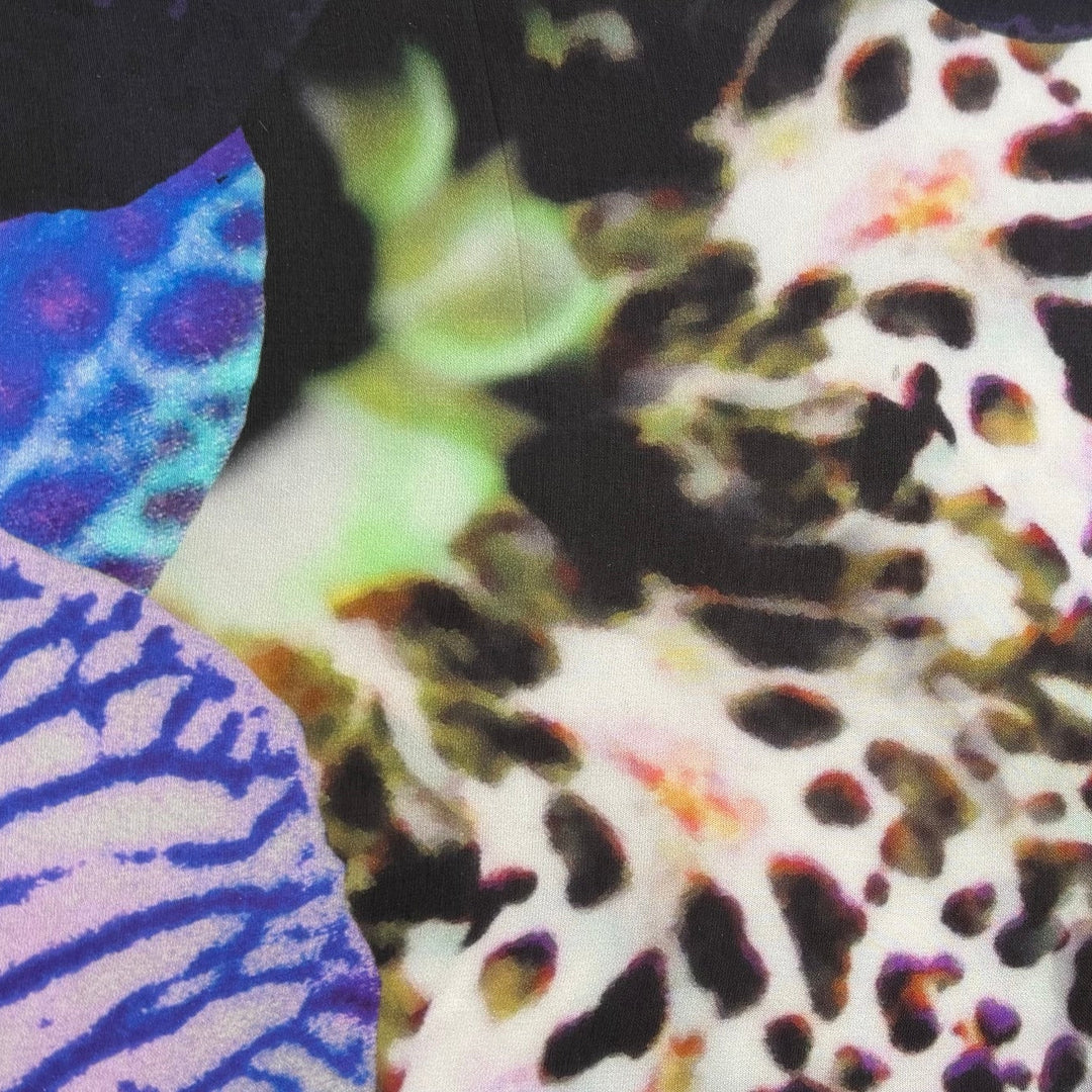 Over-Sized Exotic Orchids Diaphanous Silk Chiffon (Made in Italy)