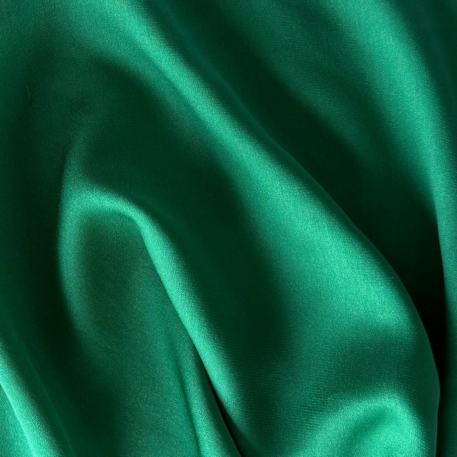 Viridian Washed Stretch Silk Satin Charmeuse (Made in Italy)