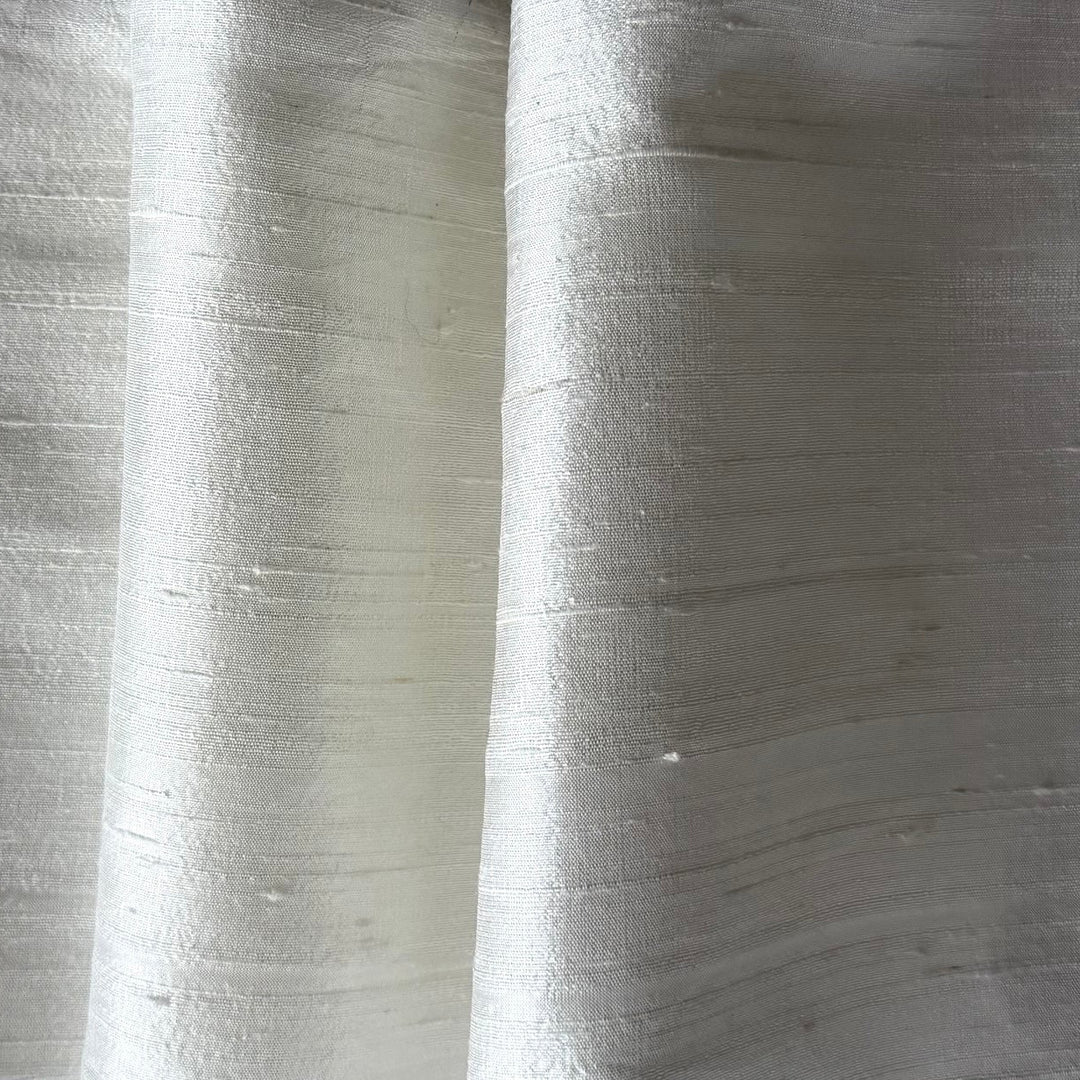 Classic Bright White Silk Dupioni (Made in India)