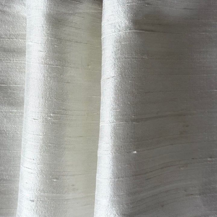 Classic Bright White Silk Dupioni (Made in India)