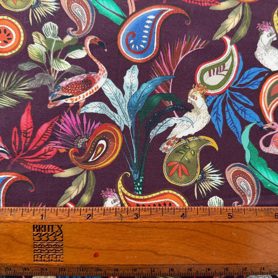 Tropical Birds & Paisley Liberty of London Tana Cotton Lawn (Made in Italy)