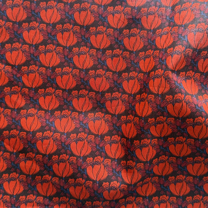 Tudor Tulip Red Liberty of London Tana Cotton Lawn (Made in Italy)