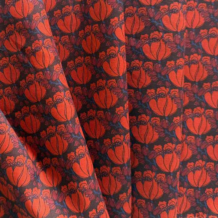 Tudor Tulip Red Liberty of London Tana Cotton Lawn (Made in Italy)