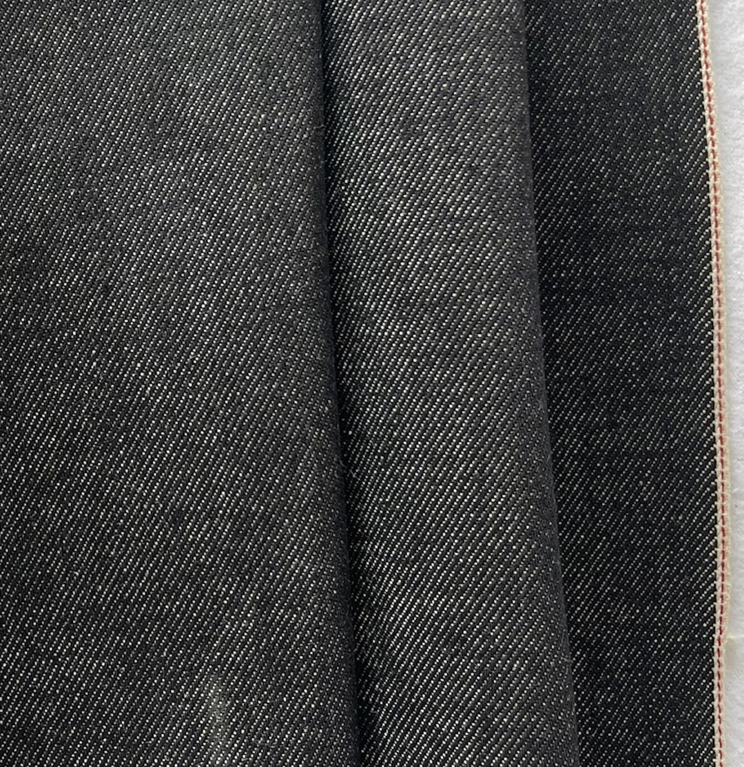 12 Oz Black Selvedged Cotton Denim (Made in Italy)