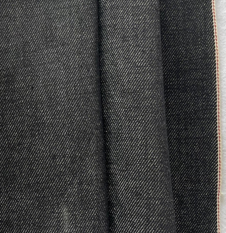 12 Oz Black Selvedged Cotton Denim (Made in Italy)