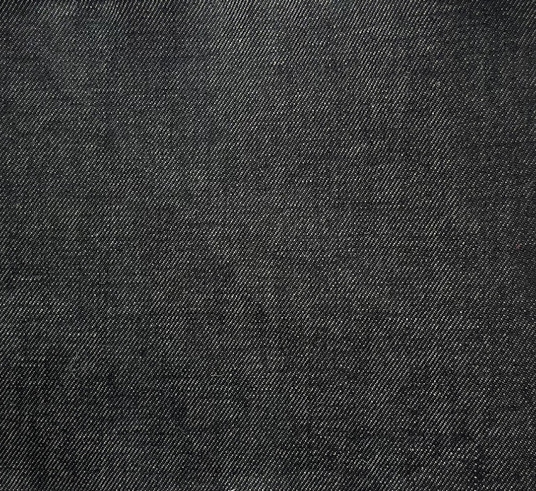 12 Oz Black Selvedged Cotton Denim (Made in Italy)