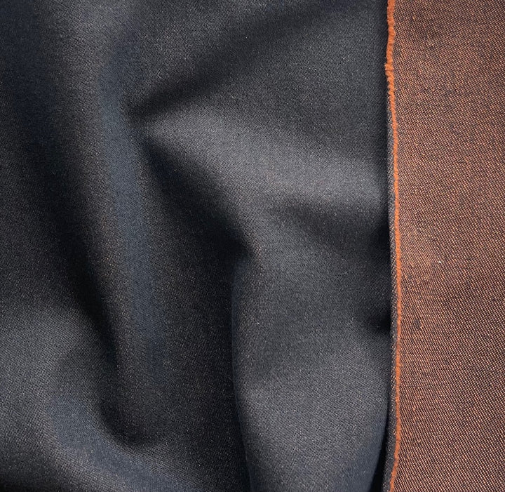 9 Oz Pumpkin Stretch Cotton Blend Denim Twill (Made in Italy)