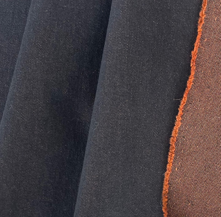 9 Oz Pumpkin Stretch Cotton Blend Denim Twill (Made in Italy)
